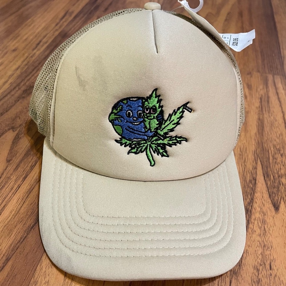Porous Walker Tree Hugger Trucker Hat Mens OS Tan Earth Weed Snapback PW220044